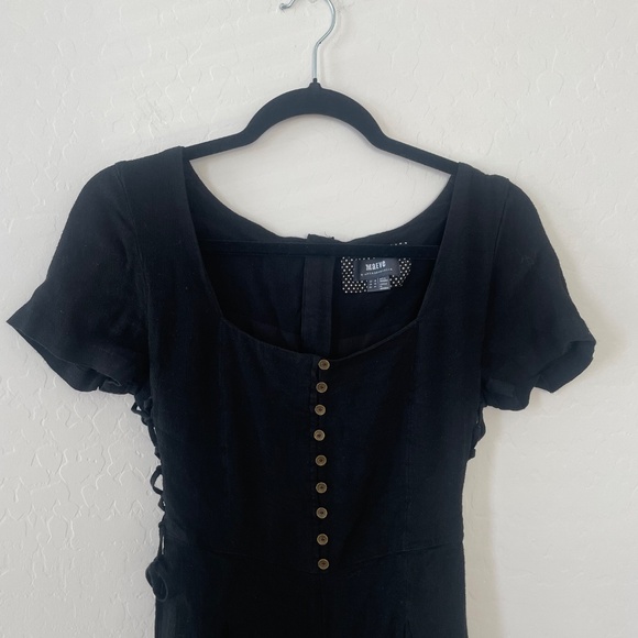 Maeve Wide Leg Corset Style Hipster Hippie Boho Bohemian Vaca Jumpsuit Romper - Picture 5 of 9